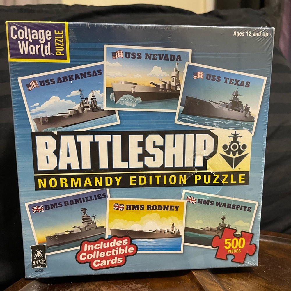 NEW & SEALED Hasbro BATTLESHIP Normandy Edition 500 Piece Puzzle